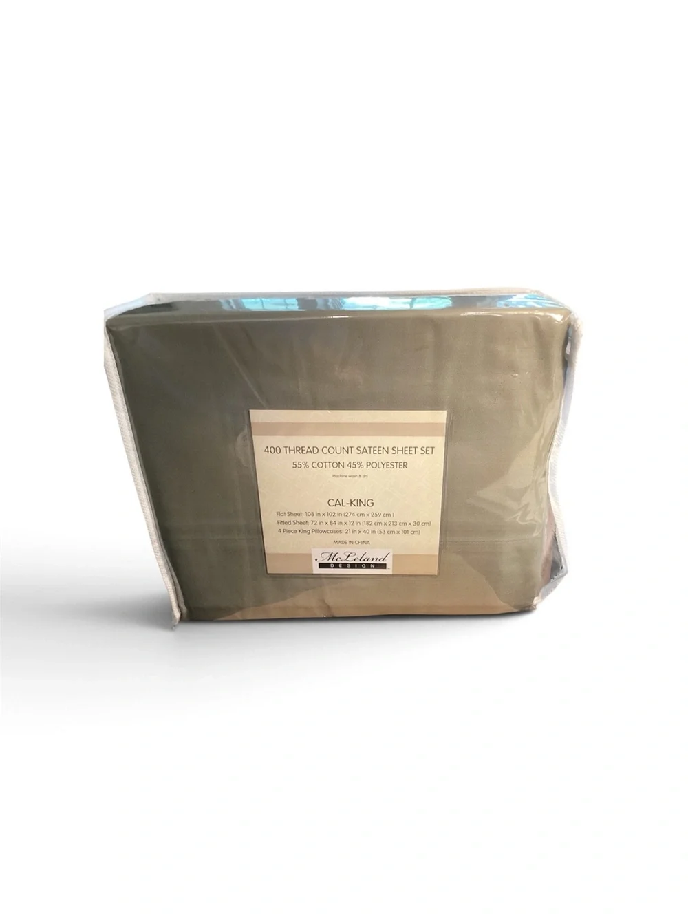SHEET SET CALI-KING NEW: 400 Thread Count Sateen Cal-King - Sage